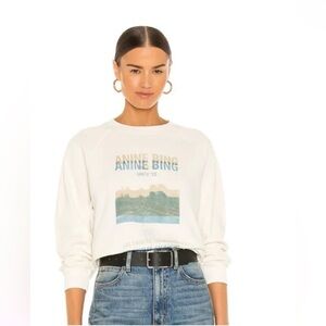 Anine Bing Arlo Desert Road Crew Neck Sweatshirt